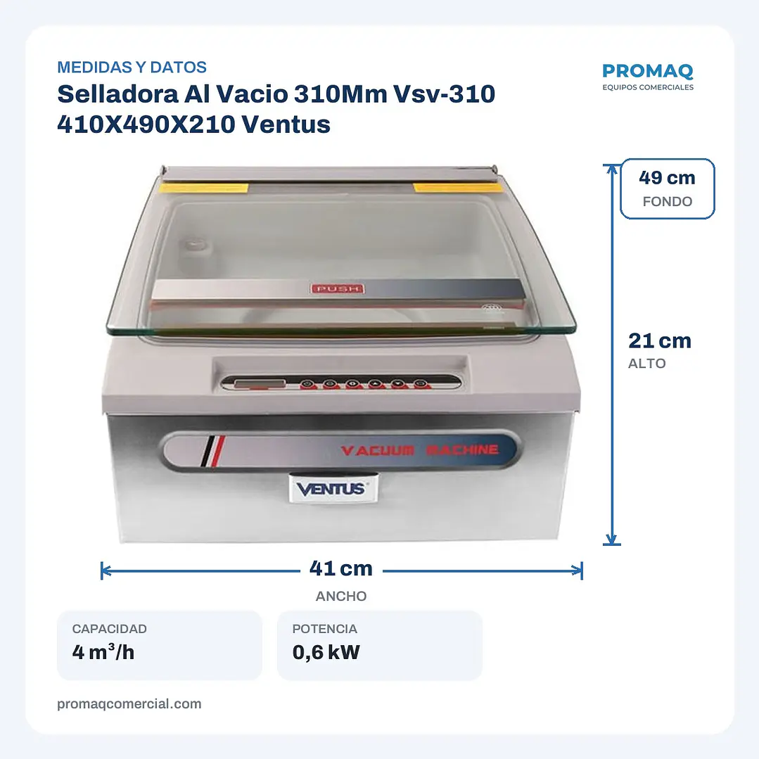 Selladora Al Vacio 310Mm Vsv-310 410X490X210 Ventus 2