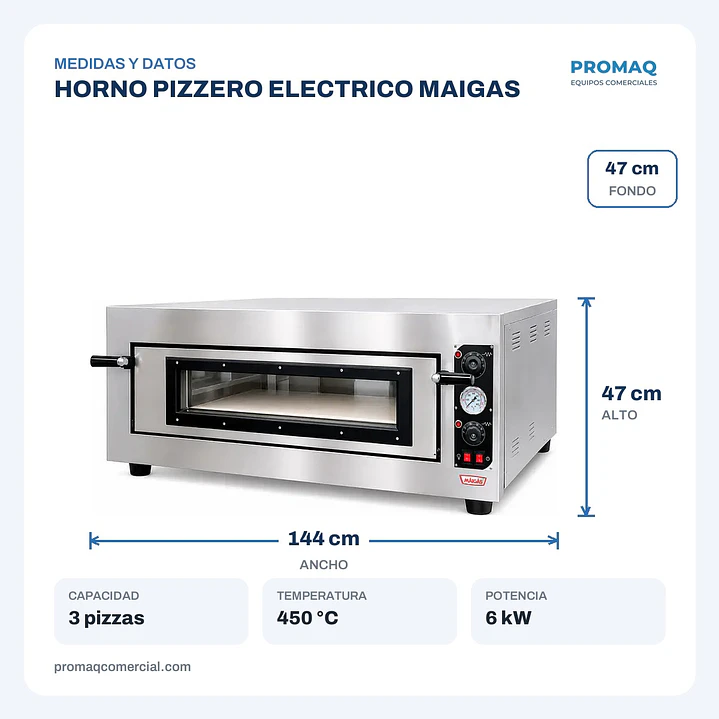 HORNO PIZZERO ELECTRICO MAIGAS 2