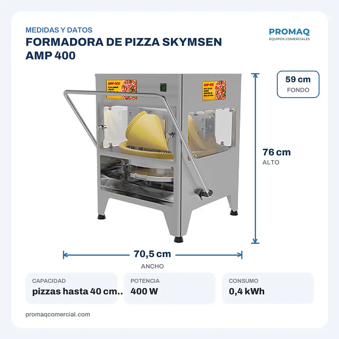 FORMADORA DE PIZZA SKYMSEN AMP 400 2