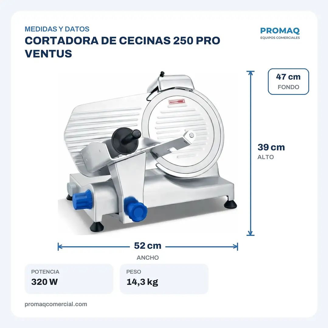 CORTADORA DE CECINAS 250 PRO VENTUS 2