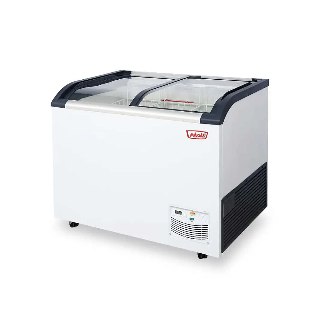 Congeladora Tapa De Vidrio Curvo 420Q Maigas 3