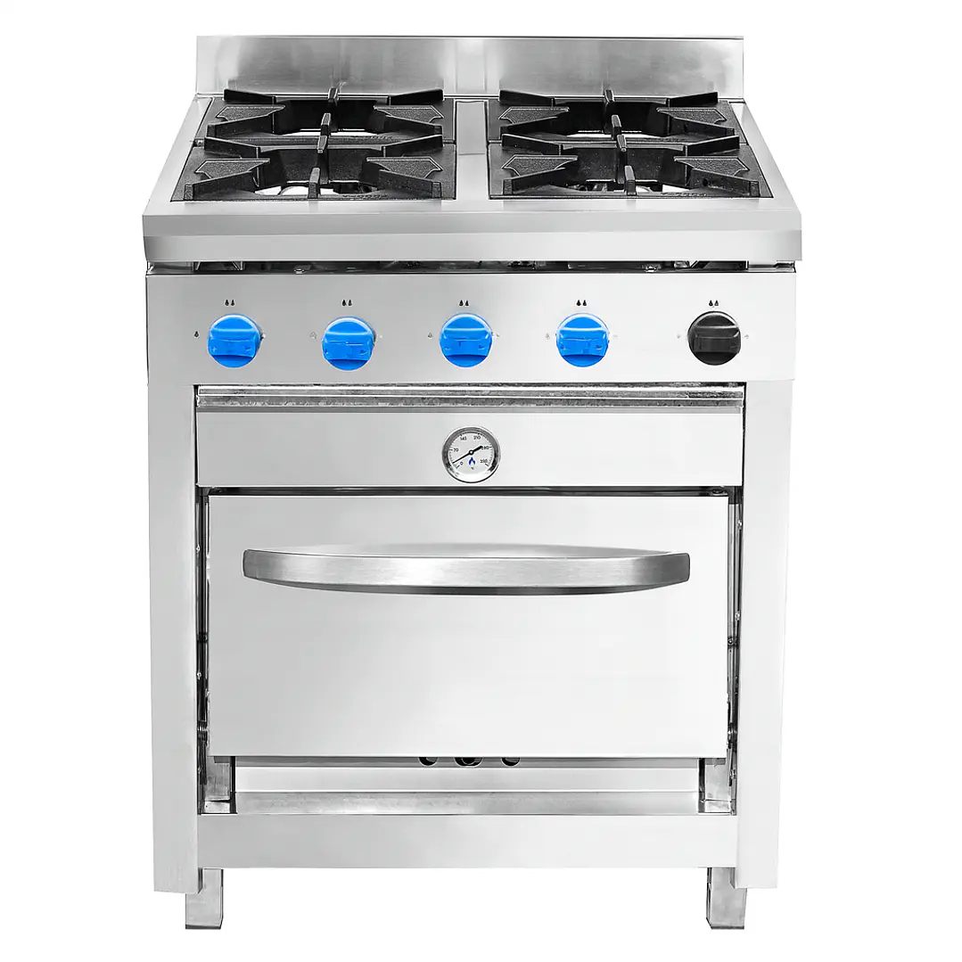 Cocina 4 Platos con Horno 50x50cm Gas Licuado VCG-4P50 GLP VENTUS 1