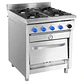 Cocina 4 Platos con Horno 50x50cm Gas Natural VCG-4P50 GN VENTUS - Miniatura 3