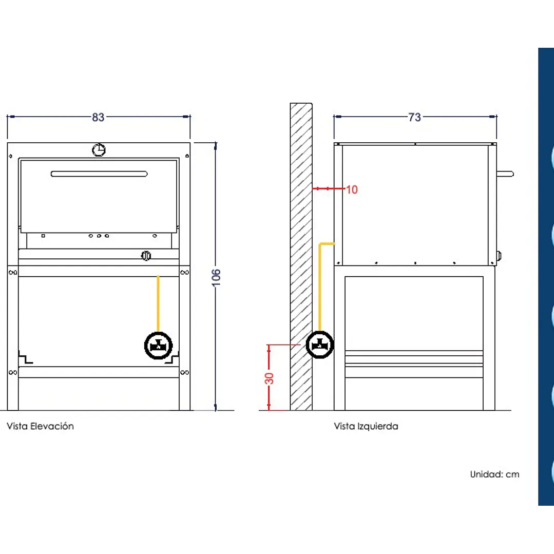 HORNO 1 CAMARA A/INOX 58X65 GLP VHG-1CA VENTUS 7