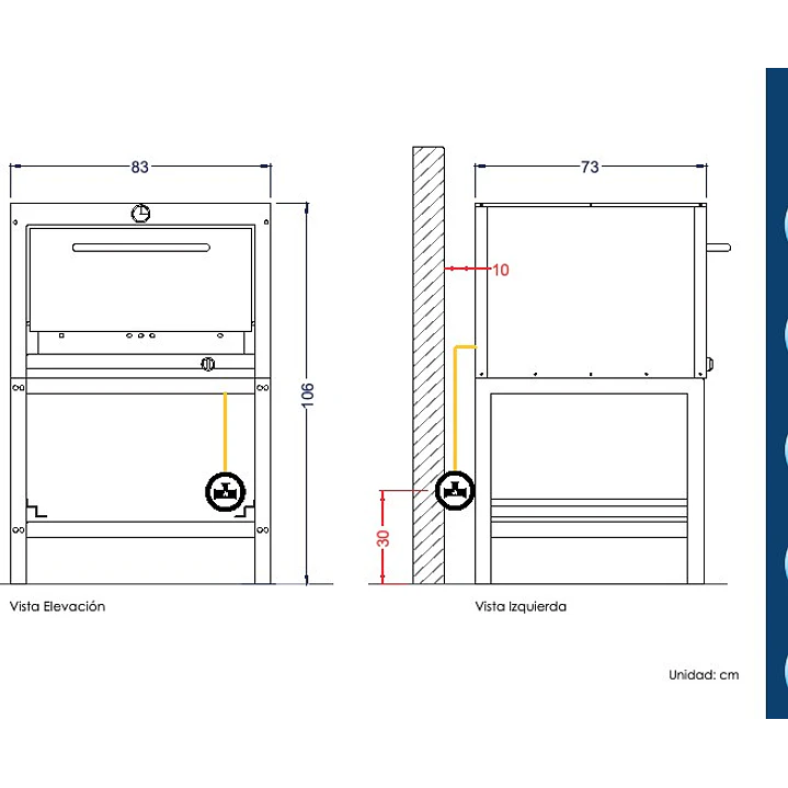 HORNO 1 CAMARA A/INOX 58X65 GLP VHG-1CA VENTUS 7