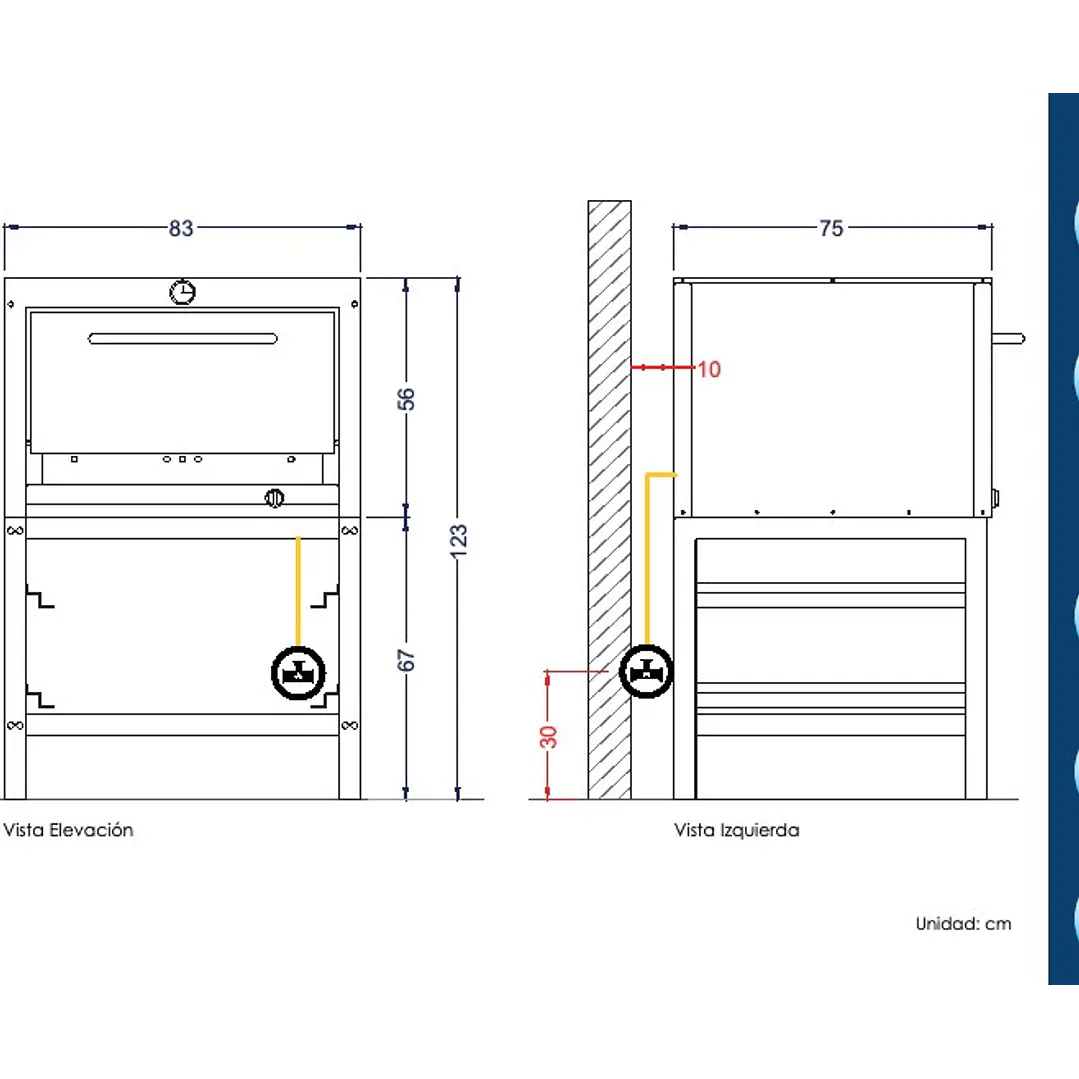 HORNO 1 CAMARA A/INOX 58X65 GN VHG-1C GN VENTUS 7
