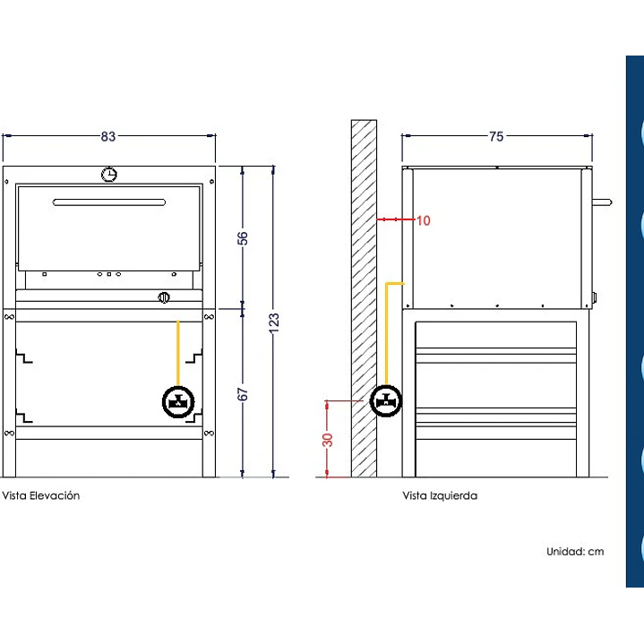 HORNO 1 CAMARA A/INOX 58X65 GN VHG-1C GN VENTUS 7