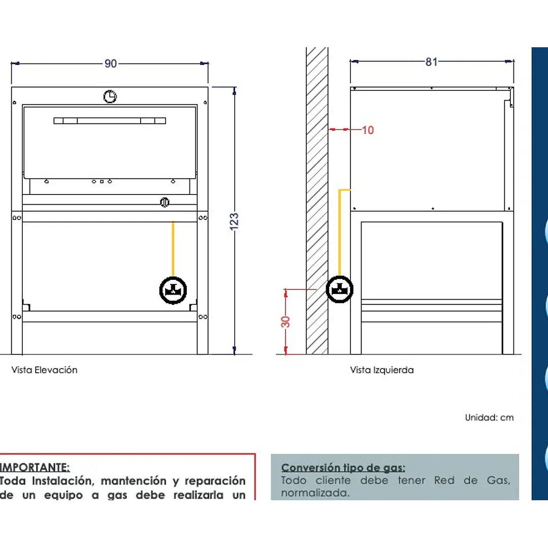 HORNO 1 CAMARA A/INOX 65X65 GLP VHG-165 VENTUS 6