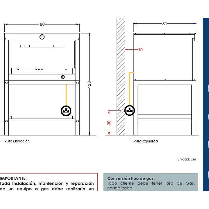 HORNO 1 CAMARA A/INOX 65X65 GLP VHG-165 VENTUS 6