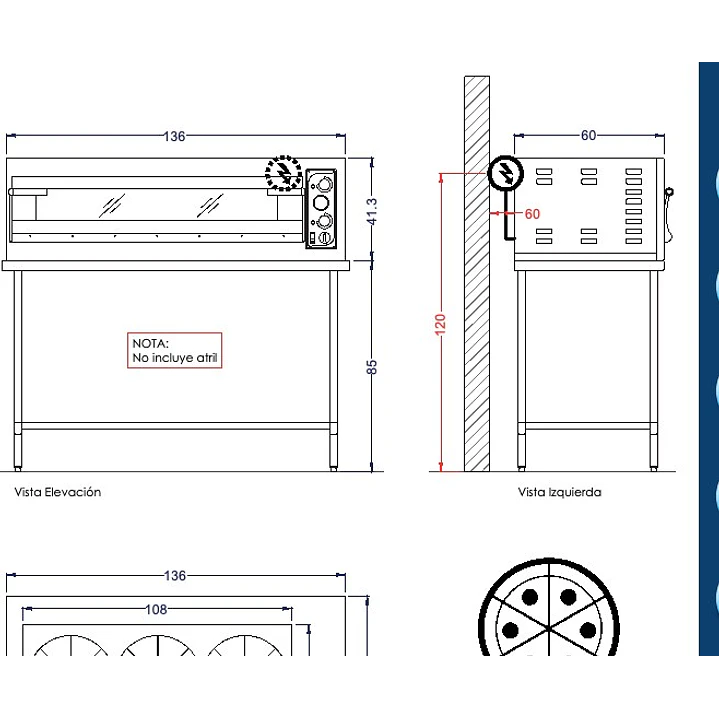 Horno Elect.Acero Inox 1 Camara Hbasicxl-3L Prisma Food 3
