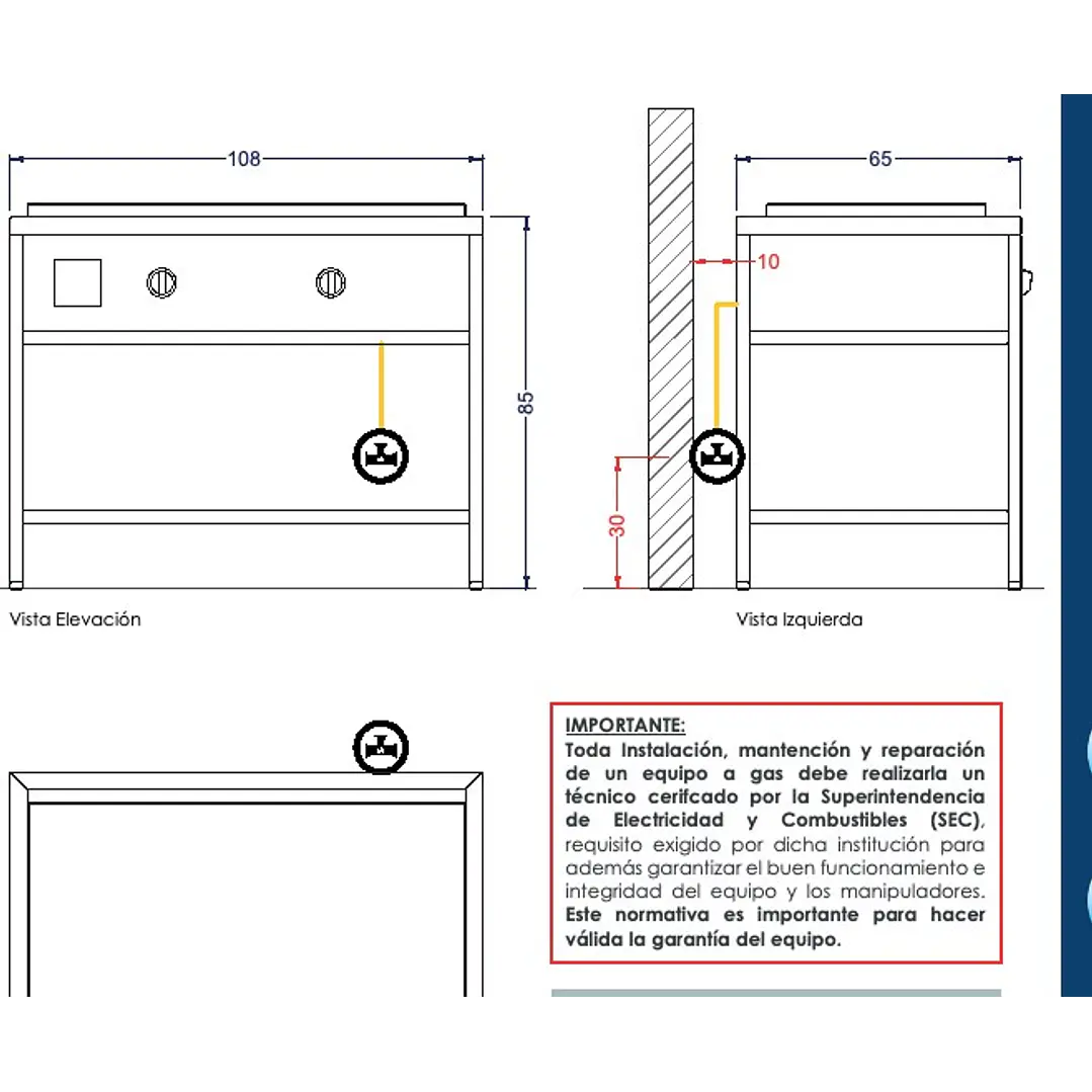 Plancha Churrasquera 100X60 Inox VPLG-100AI Tp Ticgas 7