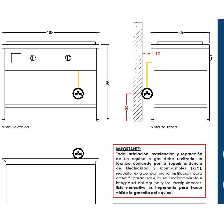 Plancha Churrasquera 100X60 Inox VPLG-100AI Tp Ticgas 7