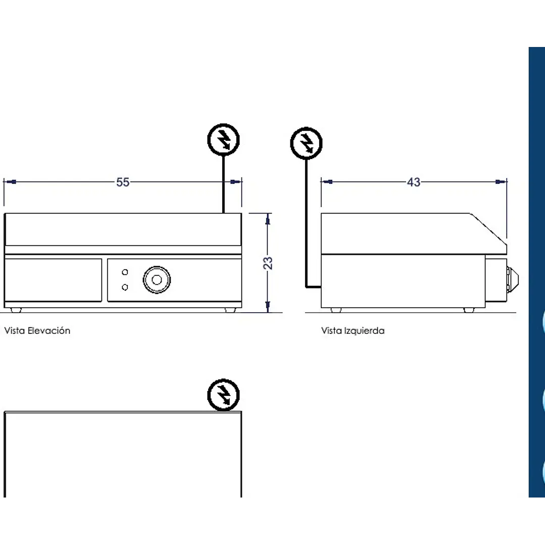 Plancha Churrasquera Sobremeson Electrica Vpc-818 Ventus 5