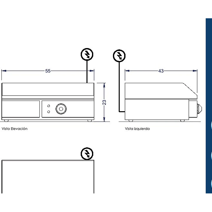 Plancha Churrasquera Sobremeson Electrica Vpc-818 Ventus 5