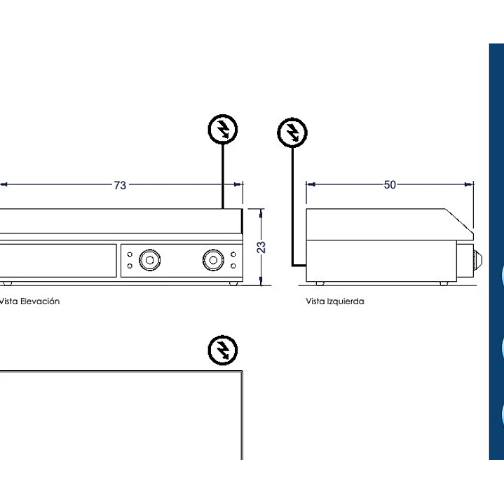 Plancha Churrasquera Sobremeson Electrica Vpc-820 Ventus 5