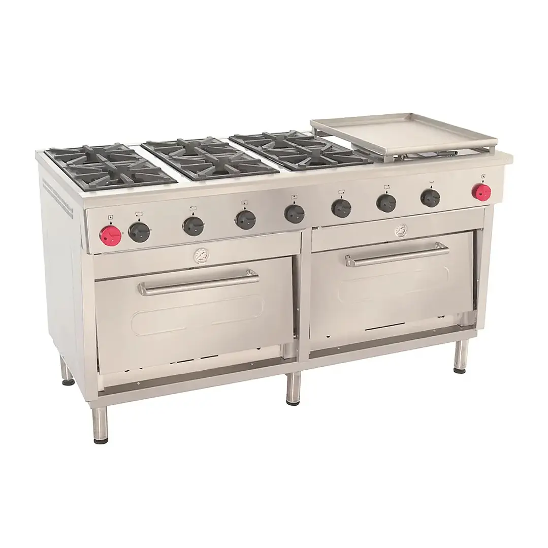 Cocina Industrial 6 Platos 2 Hornos Churrasquera Grande Maigas 1