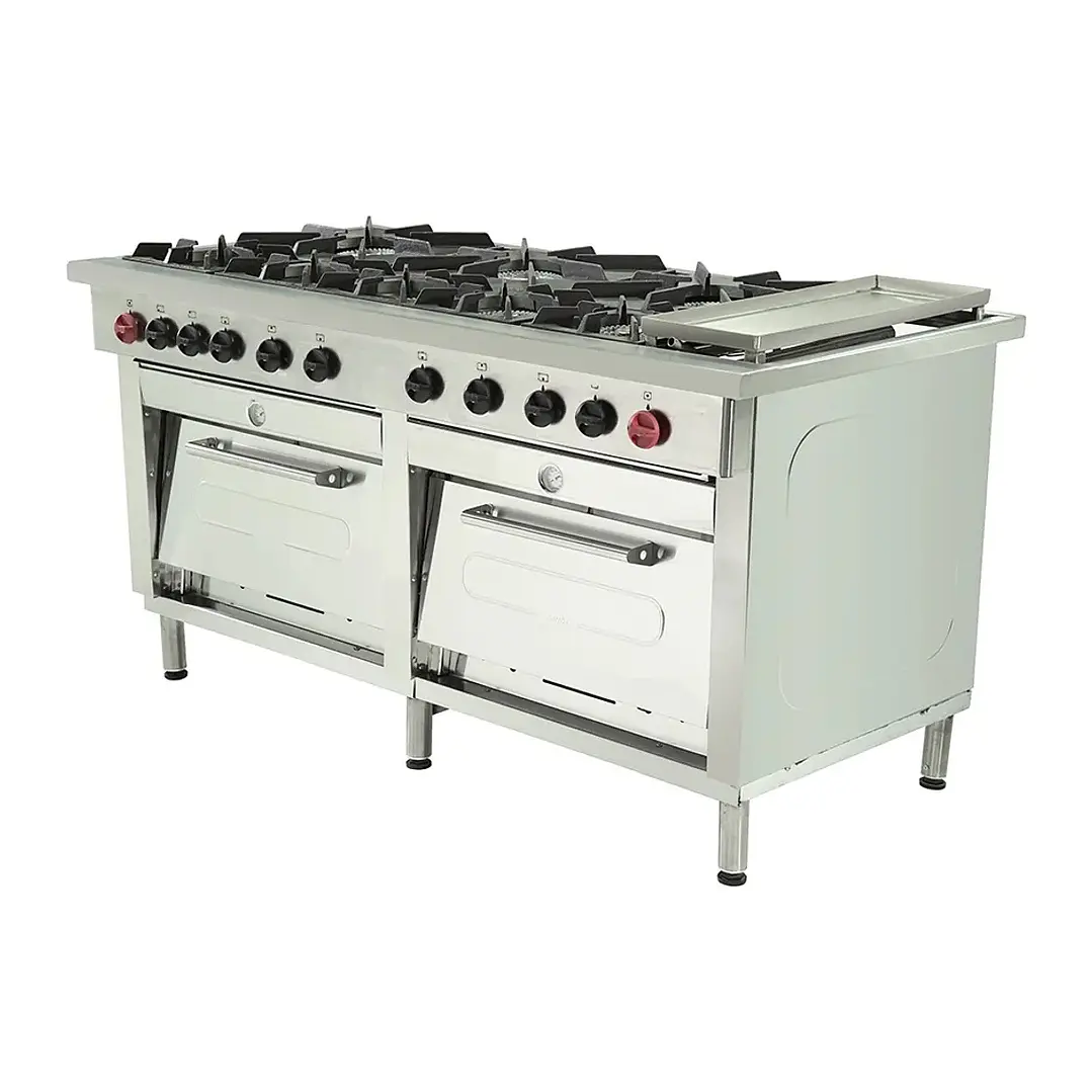 Cocina Industrial 8 Platos 2 Hornos Churrasquera Maigas 1