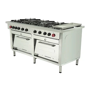 Cocina Industrial 8 Platos 2 Hornos Churrasquera Maigas