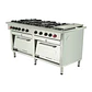 Cocina Industrial 8 Platos 2 Hornos Churrasquera Maigas - Miniatura 1