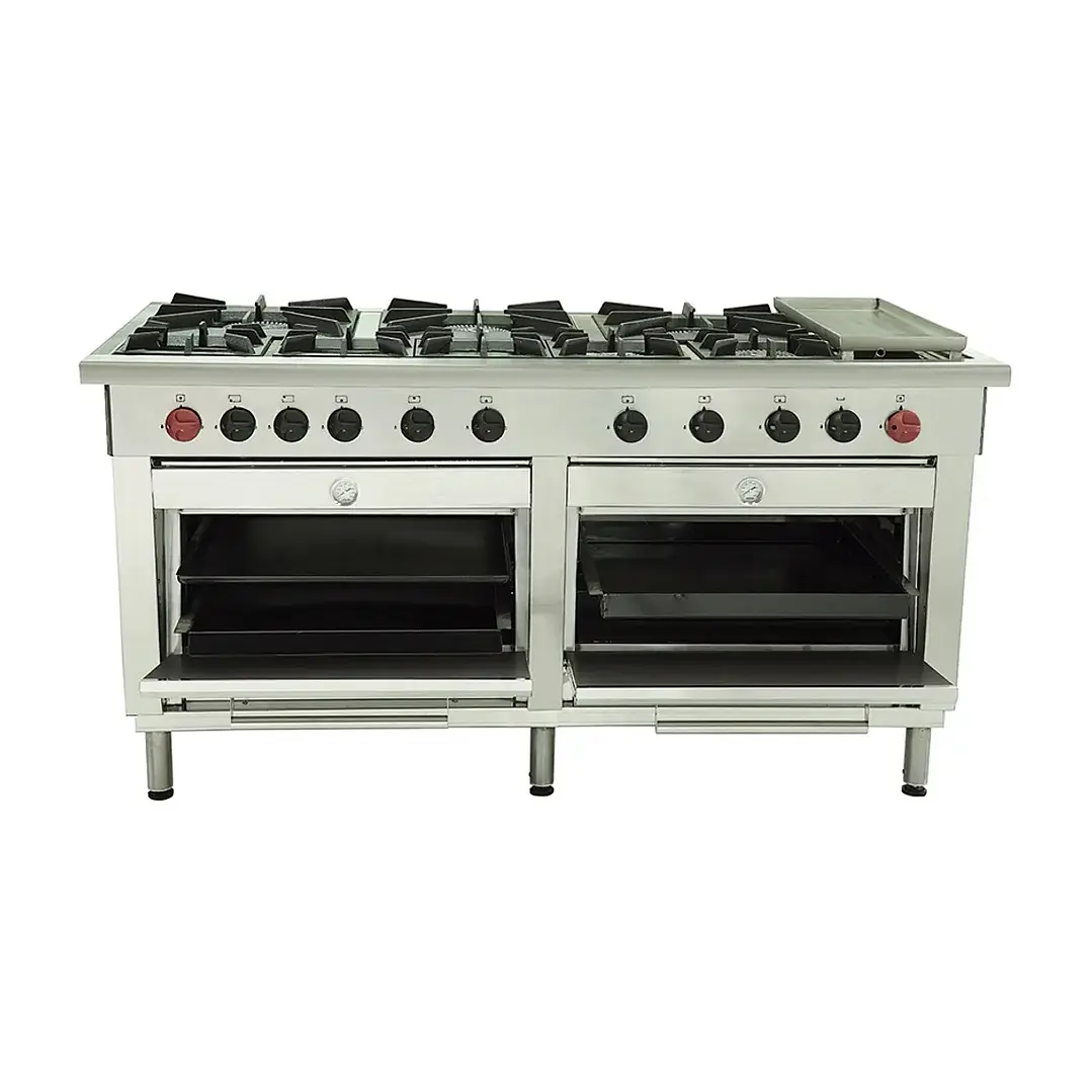 Cocina Industrial 8 Platos 2 Hornos Churrasquera Maigas 5
