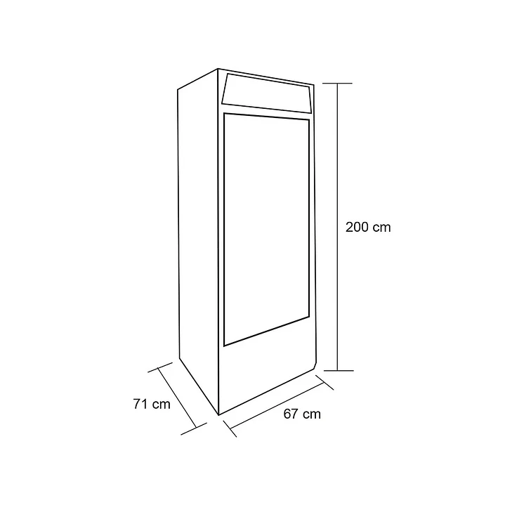 Freezer Vertical 1 Puerta de Vidrio 400 Lts FV400 Maigas 3