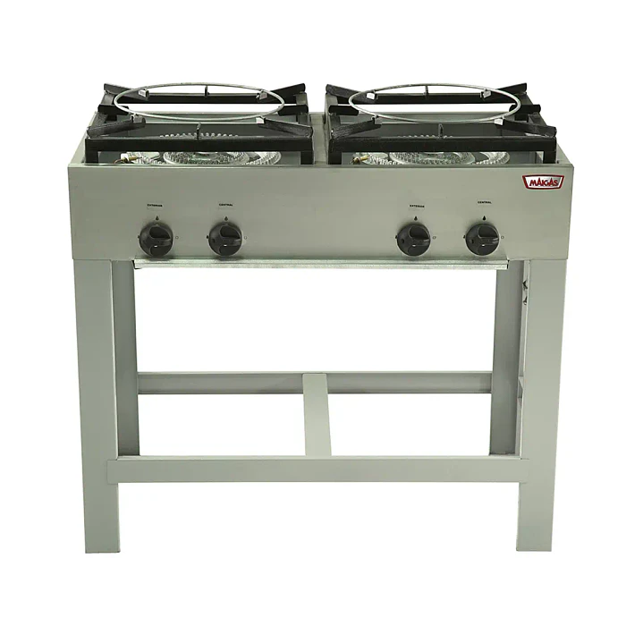 Anafe Industrial 2 Platos Quemador Doble Maigas 1