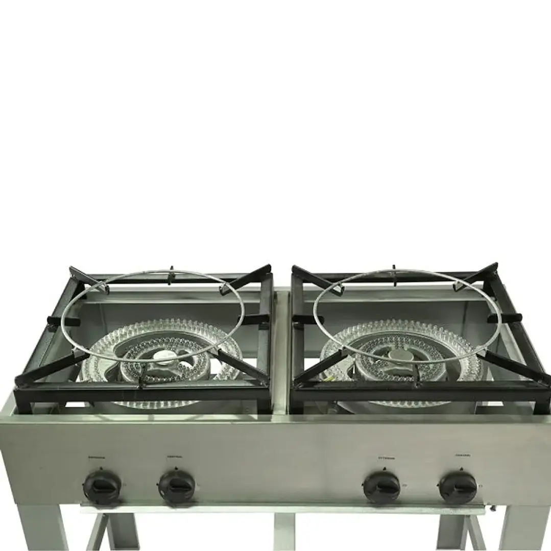 Anafe Industrial 2 Platos Quemador Doble Maigas 3