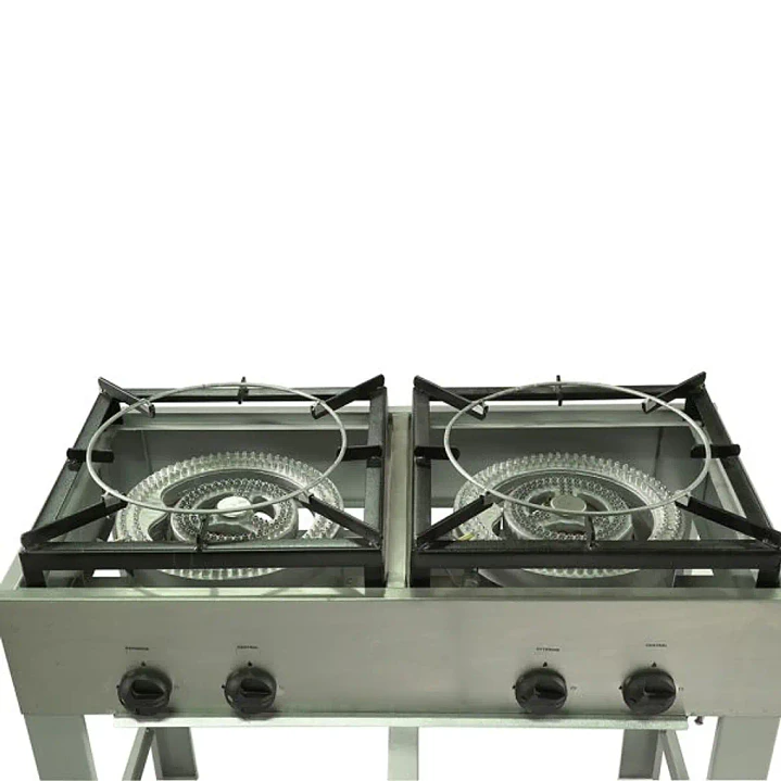 Anafe Industrial 2 Platos Quemador Doble Maigas 3