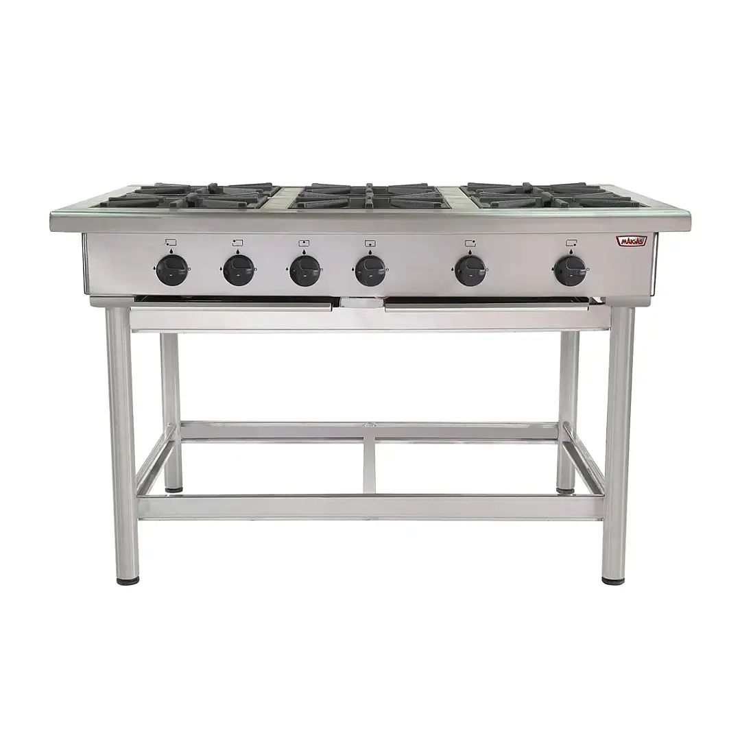 Anafe Industrial 6 Platos 35x35 Casino Maigas 3