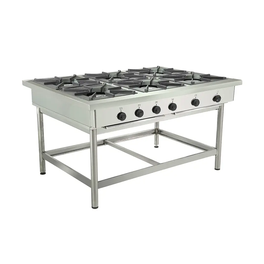 Anafe Industrial 6 Platos 43x43 Casino Maigas 4