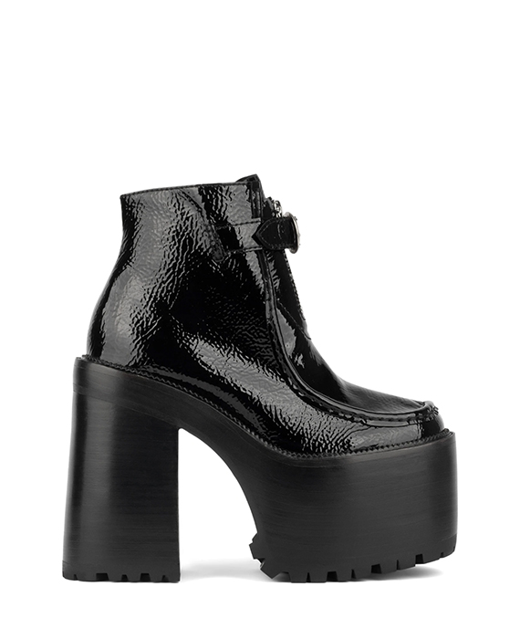 Jeffrey Campbell - Damned black crinkle patent 