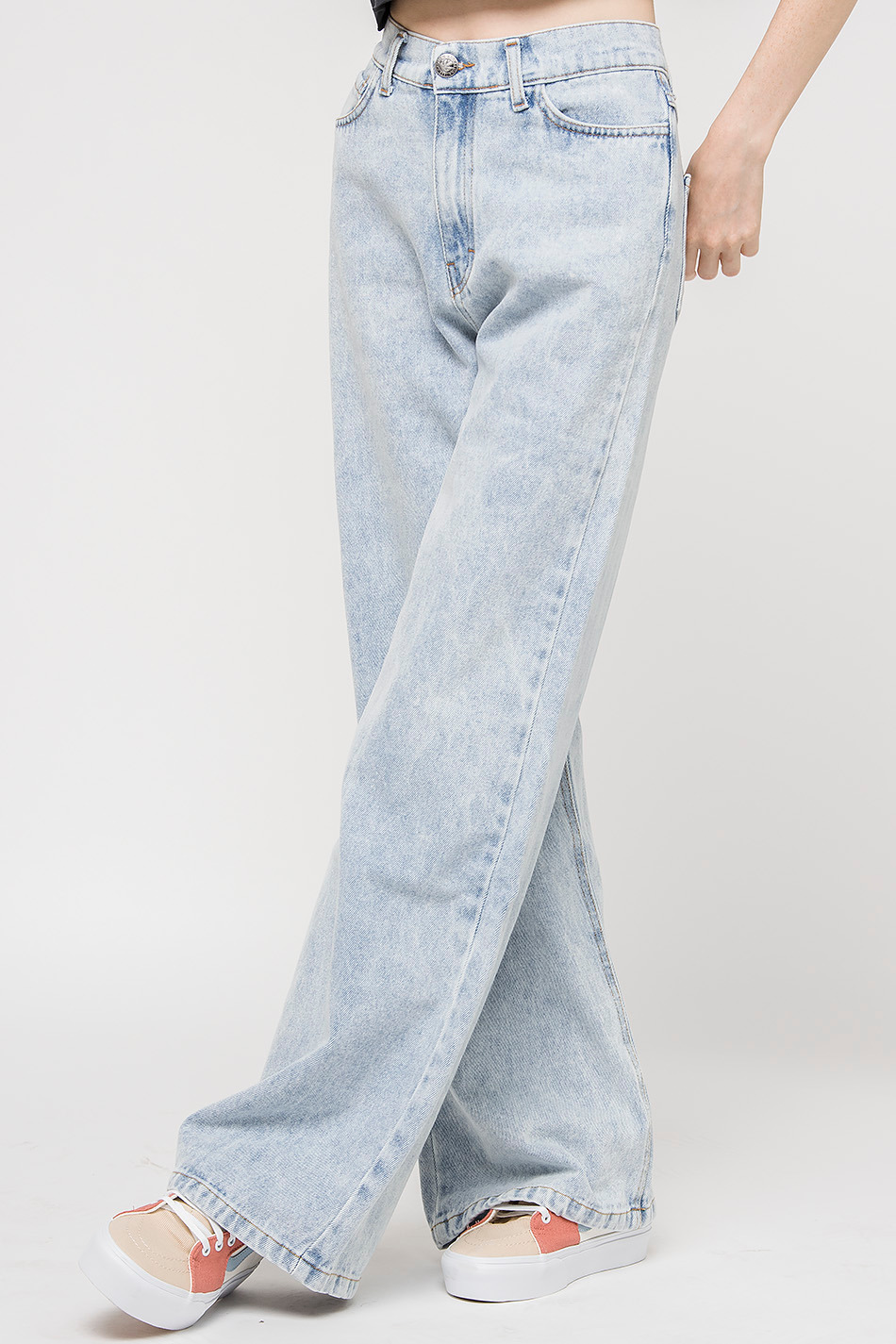 KAOTIKO - PANT. M. WIDE LEG DENIM ACID