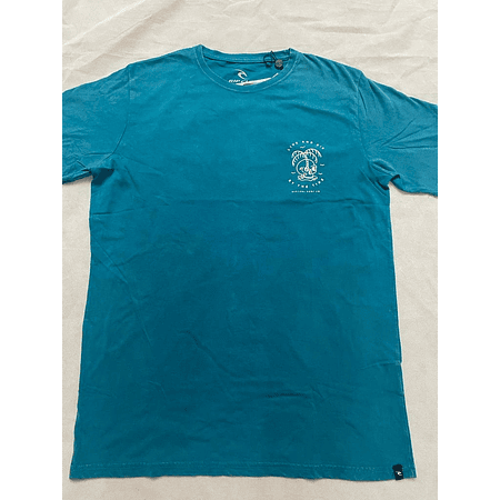 Polera Rip Curl "Live and die by the tide" Celeste
