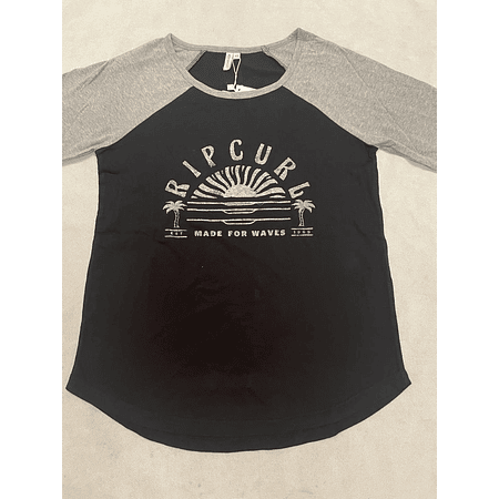 Polera Rip Curl negra/gris Mujer "made for waves"
