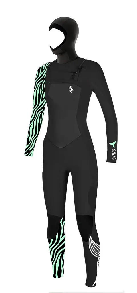 Traje Sirenas Zebra 5.4 C/Z con Gorro Mujer 20/24