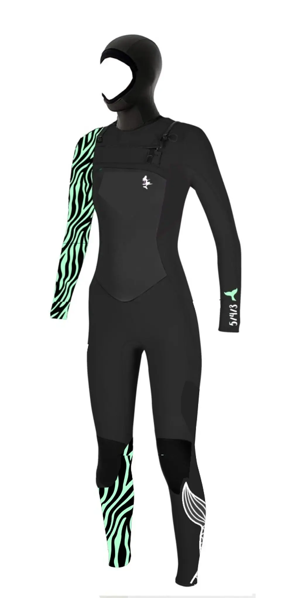 Traje Sirenas Zebra 5.4 C/Z con Gorro Mujer 20/24 1