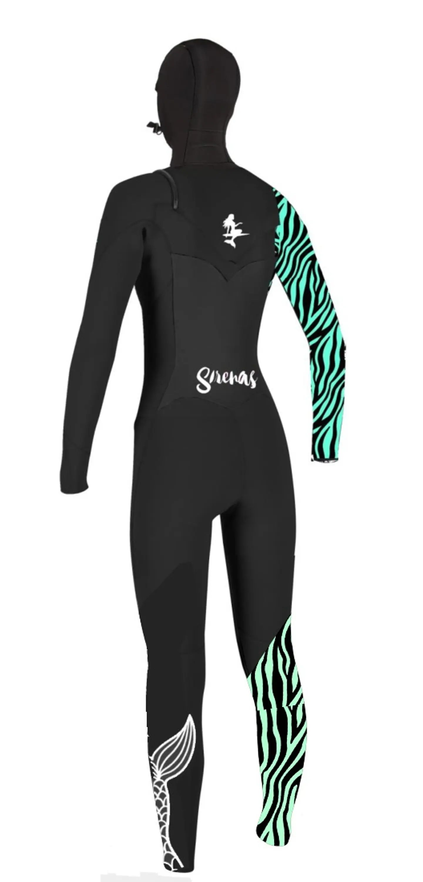 Traje Sirenas Zebra 5.4 C/Z con Gorro Mujer 20/24 3