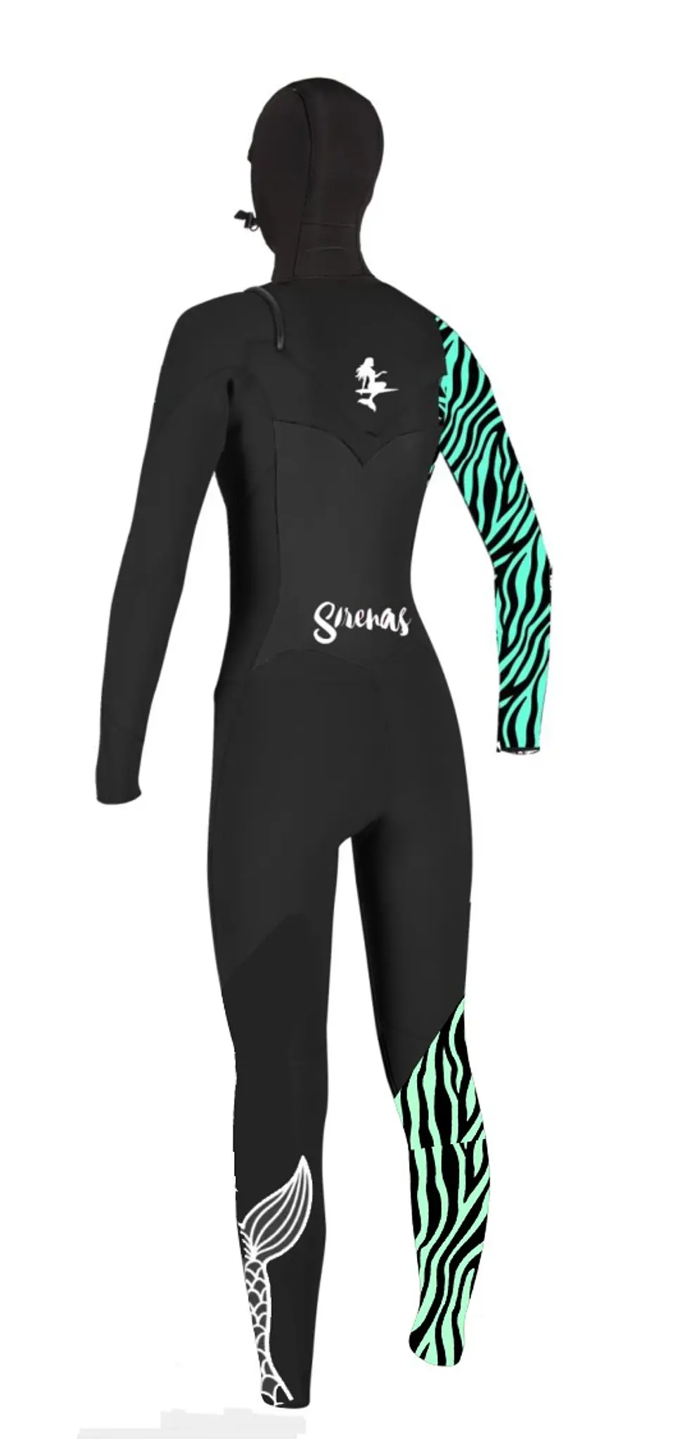 Traje Sirenas Zebra 5.4 C/Z con Gorro Mujer 20/24 3