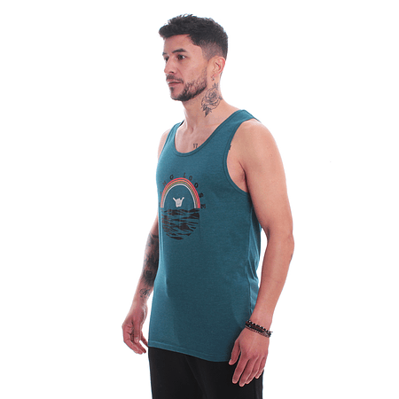 Polera Sin Manga Tank Top Para Hombre Hang Loose Rb Azul RR