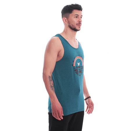 Polera Sin Manga Tank Top Para Hombre Hang Loose Rb Azul RR