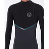 Traje de surf RIP CURL E BOMB E6 4/3 MM Zipfree color Negro/Gris 20/24