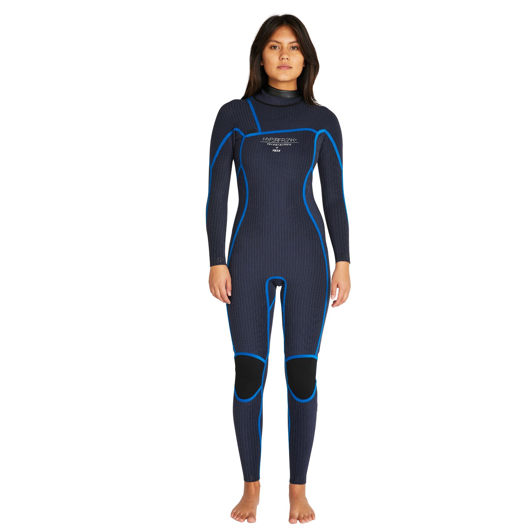 Traje de surf O´neill Hyperfreak mujer Chestzipper 4/3 mm azul 20