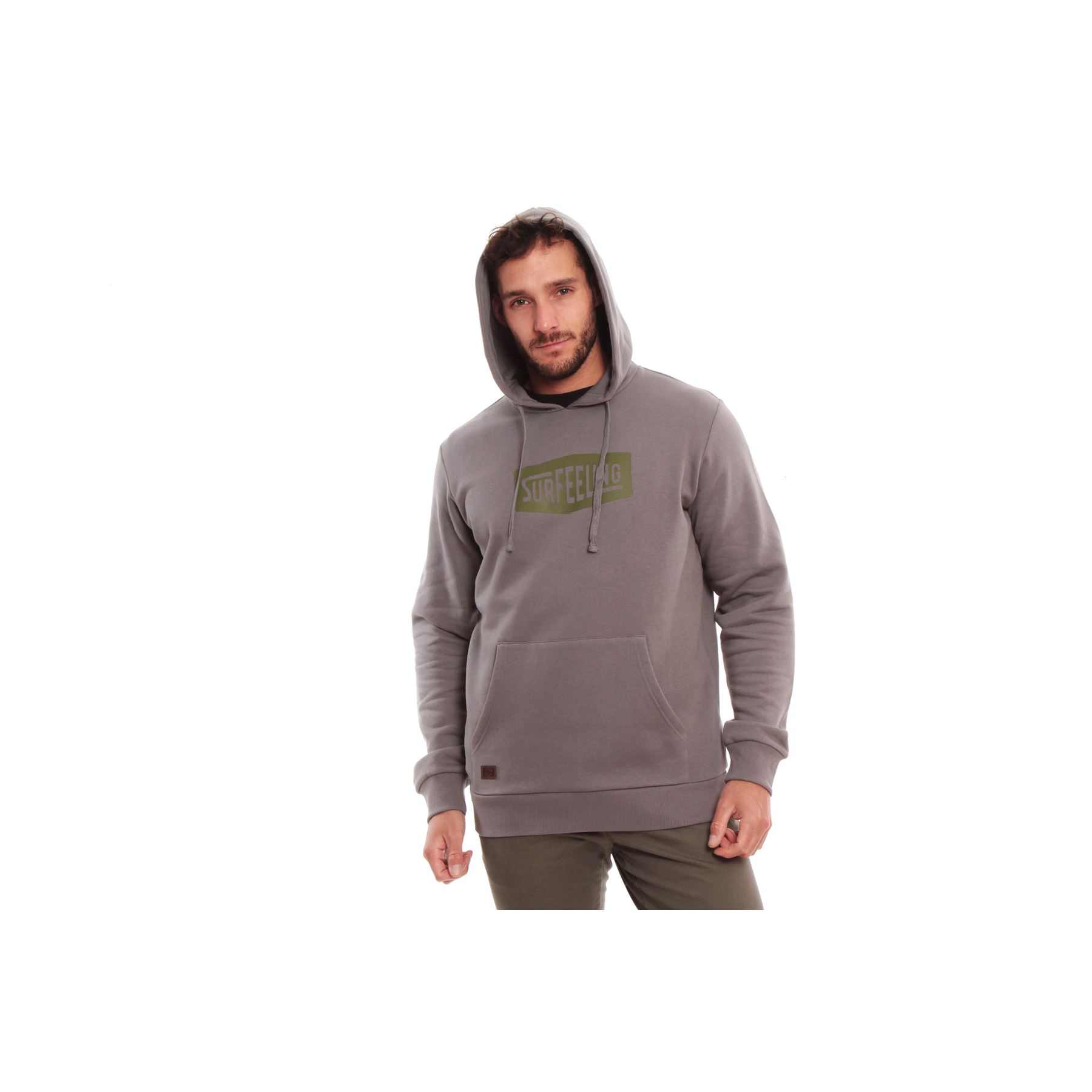 Polerón Canguro (Hoodie) Surfeeling Grey o Dark Olive