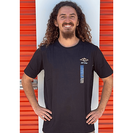 Polera Rip Curl estampado black RR