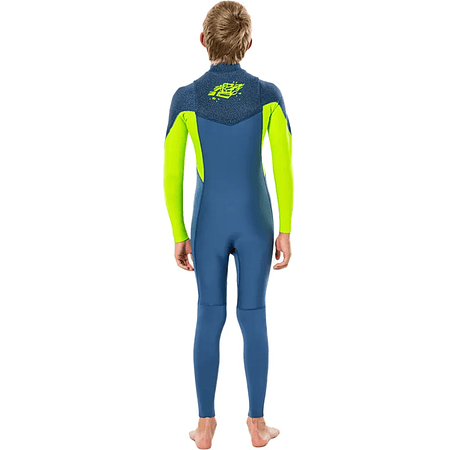 Traje de surf Rip Curl Dawn Patrol Performance Junior 4/3 mm Chestzipper (Azul) 20