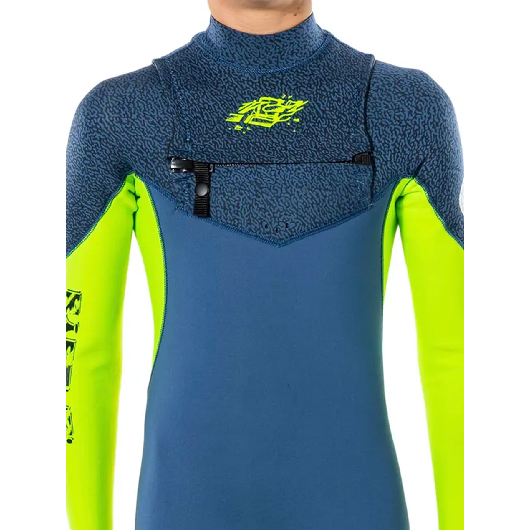 Traje de surf Rip Curl Dawn Patrol Performance Junior 4/3 mm Chestzipper (Azul) 20