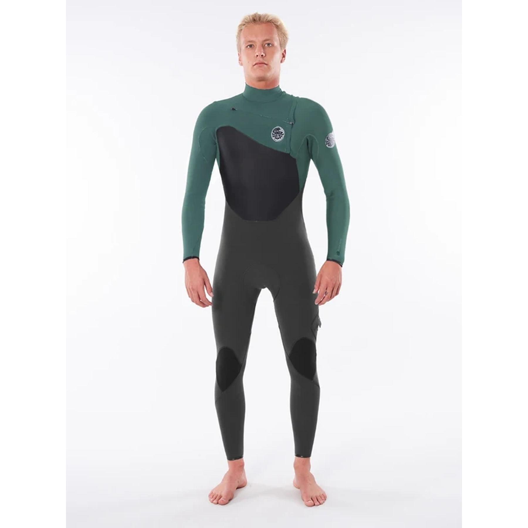 Traje de surf Rip Curl Flashbomb 4/3 mm Chestzipper (black/green) 20