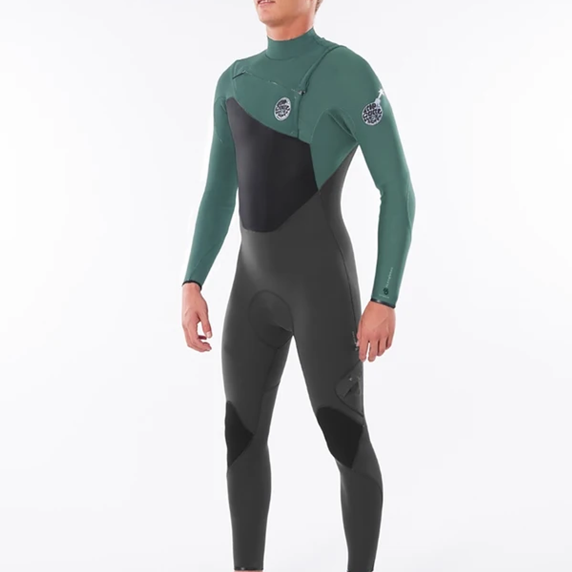 Traje de surf Rip Curl Flashbomb 4/3 mm Chestzipper (black/green) J5 2