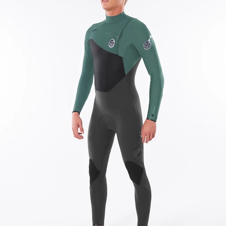 Traje de surf Rip Curl Flashbomb 4/3 mm Chestzipper (black/green) J5 2
