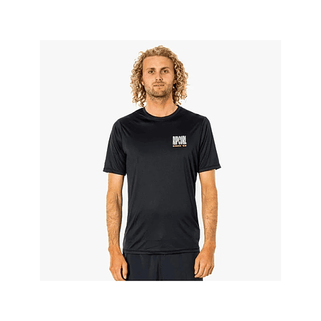 LYCRA Polera ORIGINS UVP RIP CURL NEGRO